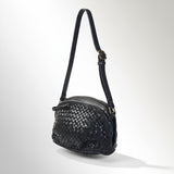 Spaghetti Western Swc148Blk Cross Body I Vintage Handmade Drum Dyed Genuine European Cowhide Leather Women Bag Western Handbag Purse