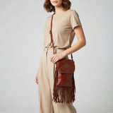 Spaghetti Western Swc150Cg  Messenger Vintage Handmade Drum Dyed Genuine European Cowhide Leather Women Bag Western Handbag Purse