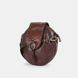 Spaghetti W. Swc152Brn Canteen Vintage Handmade Drum Dyed Genuine by Hilason – Cowboy and equestrian accessories