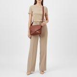 Spaghetti Western Swc153Cg Envelope Vintage Handmade Drum Dyed Genuine European Cowhide Leather Women Bag Western Handbag Purse