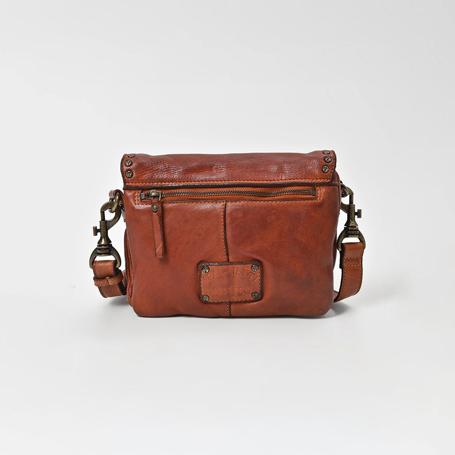 Spaghetti Western Swc153Cg Envelope Vintage Handmade Drum Dyed Genuine European Cowhide Leather Women Bag Western Handbag Purse