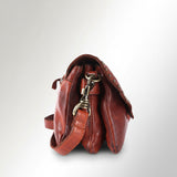 Spaghetti Western Swc153Cg Envelope Vintage Handmade Drum Dyed Genuine European Cowhide Leather Women Bag Western Handbag Purse