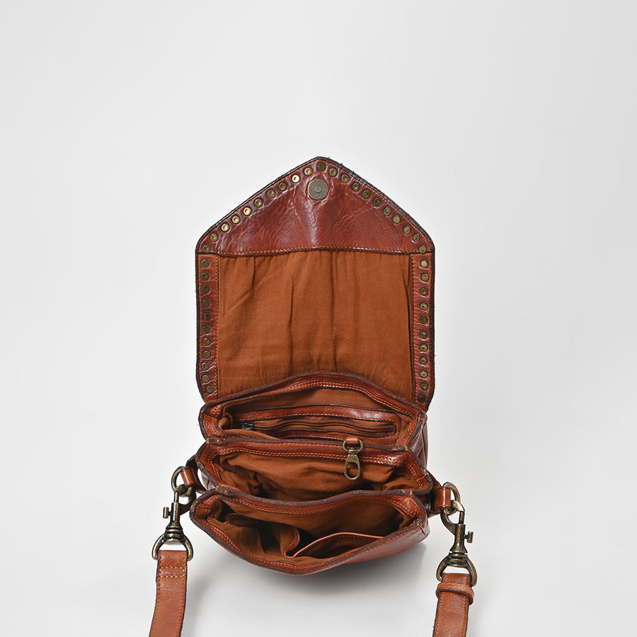 Spaghetti Western Swc153Cg Envelope Vintage Handmade Drum Dyed Genuine European Cowhide Leather Women Bag Western Handbag Purse