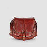 Spaghetti Western Swc157Bcg Cross Body I Vintage Handmade Drum Dyed Genuine European Cowhide Leather Women Bag Western Handbag Purse