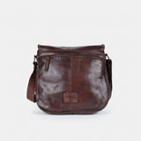 Spaghetti Western Swc157Bbrn Cross Body I Vintage Handmade Drum Dyed Genuine European Cowhide Leather Women Bag Western Handbag Purse