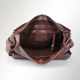 Spaghetti Western Swc157Bbrn Cross Body I Vintage Handmade Drum Dyed Genuine European Cowhide Leather Women Bag Western Handbag Purse