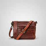 Spaghetti Western Swc158Cg Cross Body I Vintage Handmade Drum Dyed Genuine European Cowhide Leather Women Bag Western Handbag Purse