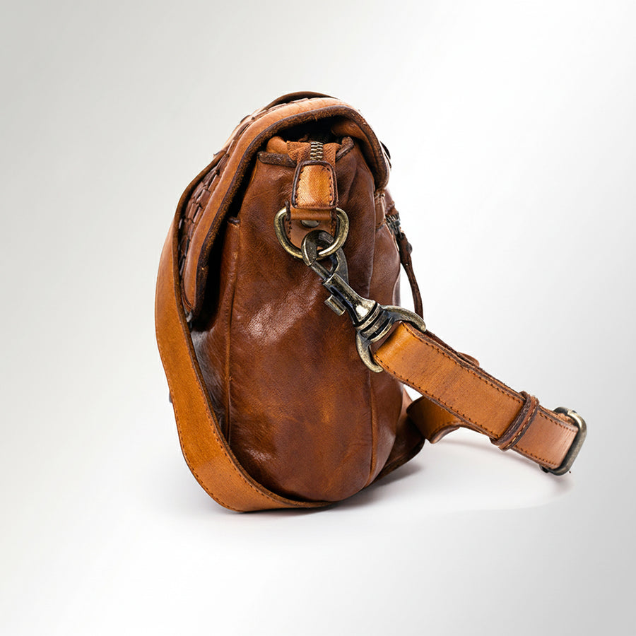 Spaghetti Western Swc159Btan Envelope Vintage Handmade Drum Dyed Genuine European Cowhide Leather Women Bag Western Handbag Purse