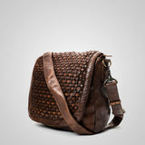 Spaghetti W. Swc160Brn Cross Body I Vintage Handmade Drum Dyed Genuine by Hilason – Cowboy and equestrian accessories