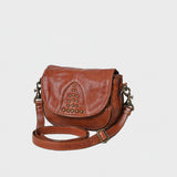 Spaghetti Western Swc161Cg Cross Body I Vintage Handmade Drum Dyed Genuine European Cowhide Leather Women Bag Western Handbag Purse