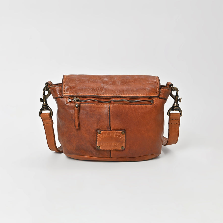Spaghetti Western Swc162Tan Cross Body I Vintage Handmade Drum Dyed Genuine European Cowhide Leather Women Bag Western Handbag Purse