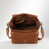 Spaghetti Western Swc162Tan Cross Body I Vintage Handmade Drum Dyed Genuine European Cowhide Leather Women Bag Western Handbag Purse