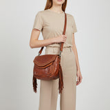 Spaghetti Western Swc164Atan Cross Body I Vintage Handmade Drum Dyed Genuine European Cowhide Leather Women Bag Western Handbag Purse