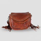 Spaghetti Western Swc164Atan Cross Body I Vintage Handmade Drum Dyed Genuine European Cowhide Leather Women Bag Western Handbag Purse