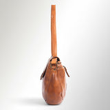 Spaghetti Western Swc165Tan Envelope Vintage Handmade Drum Dyed Genuine European Cowhide Leather Women Bag Western Handbag Purse