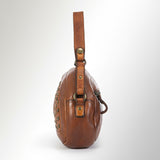 Spaghetti Western Swc167Cg Cross Body I Vintage Handmade Drum Dyed Genuine European Cowhide Leather Women Bag Western Handbag Purse