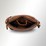 Spaghetti Western Swc167Cg Cross Body I Vintage Handmade Drum Dyed Genuine European Cowhide Leather Women Bag Western Handbag Purse