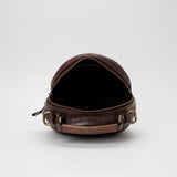 Spaghetti Western Swc168Brn Canteen Vintage Handmade Drum Dyed Genuine European Cowhide Leather Women Bag Western Handbag Purse