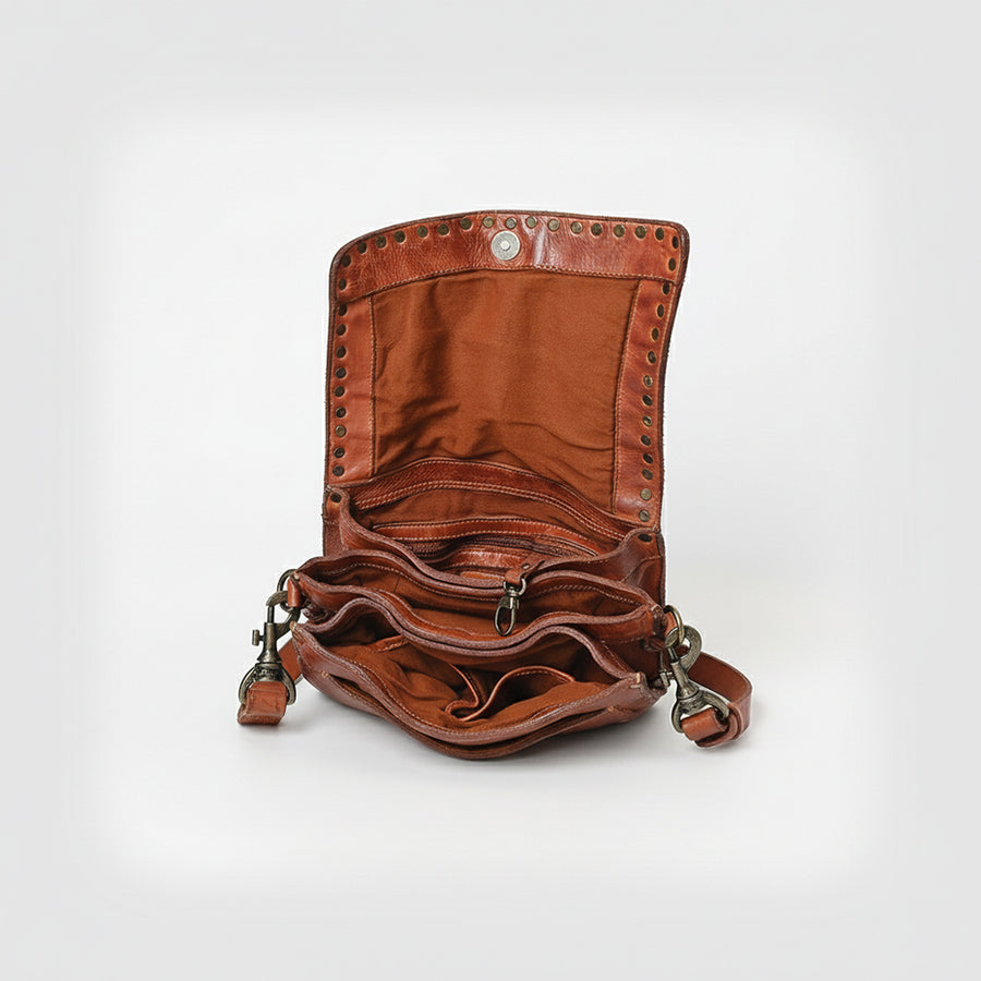 Spaghetti Western Swc169Cg Envelope Vintage Handmade Drum Dyed Genuine European Cowhide Leather Women Bag Western Handbag Purse