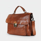 Spaghetti W. Swc171Tan Briefcase Vintage Handmade Drum Dyed Genuine by Hilason – Cowboy and equestrian accessories