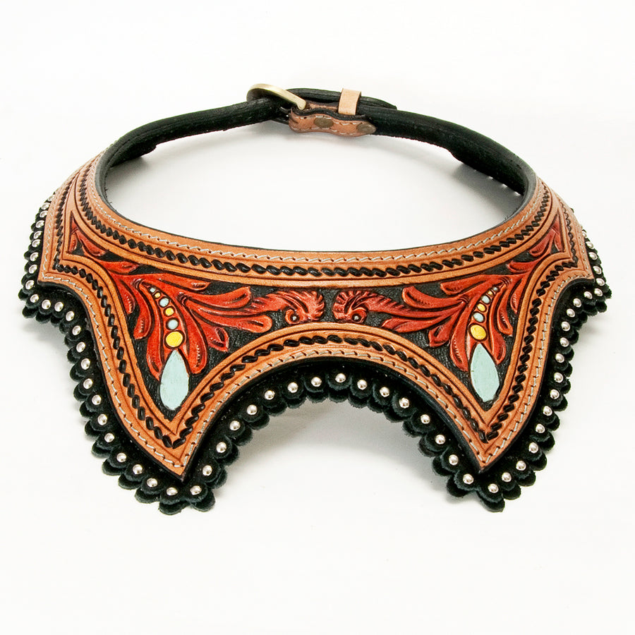 American Darling Braided Full Grain Leather Jewelry Necklace with Concho Handmade Necklaces Timeless Piece for a Style