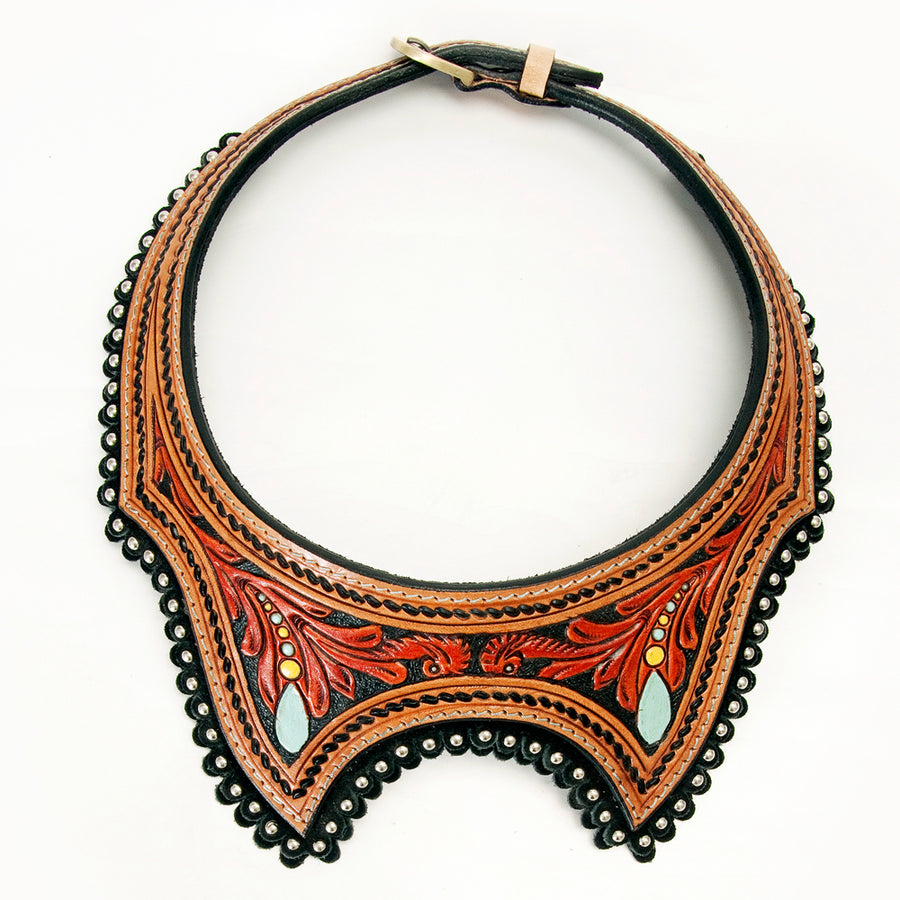 American Darling ADJWF103 Hand Tooled Carved Genuine Leather Jewelry by Hilason – Cowboy and equestrian accessories