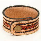 American Darling ADBRF150 Hand tooled carved Genuine Leather Bracelet women
