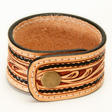 American Darling ADBRF152 Hand tooled carved Genuine Leather Bracelet
