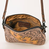 American Darling ADBG666 Coin Purse Hand Tooled Genuine Leather Women Bag Western Handbag Purse