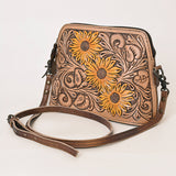 American Darling ADBG666 Coin Purse Hand Tooled Genuine Leather Women Bag Western Handbag Purse