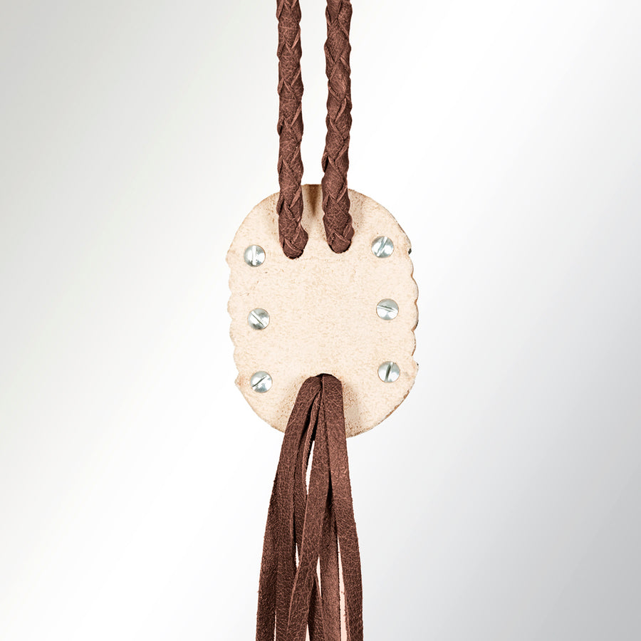 American Darling Braided Genuine Leather Jewelry Necklace with Concho Handmade Necklaces Timeless Piece for a Style