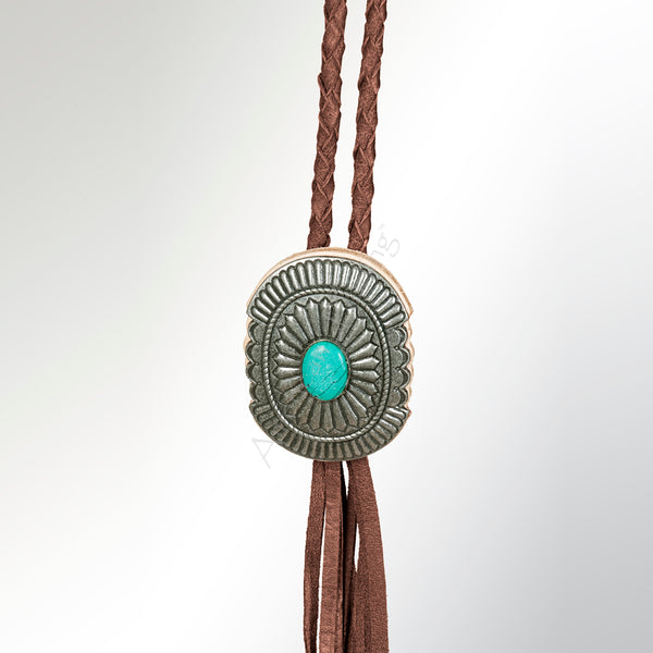 American Darling ADJW107C Braided Genuine Leather Jewelry Necklace by Hilason – Cowboy and equestrian accessories