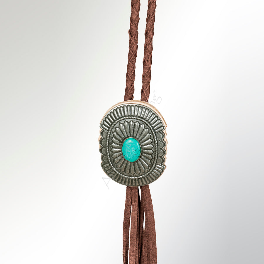 American Darling ADJW107C Braided Genuine Leather Jewelry Necklace by Hilason – Cowboy and equestrian accessories