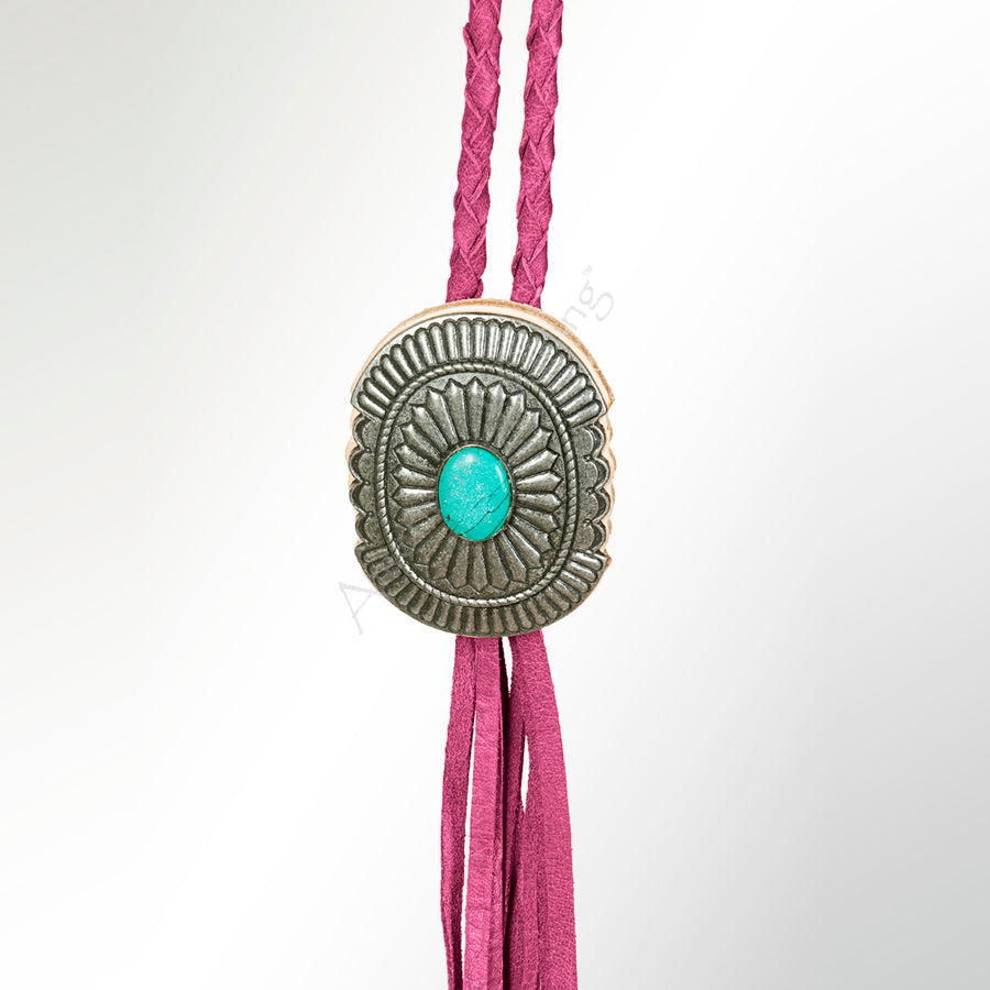American Darling ADJW107E Braided Genuine Leather Jewelry Necklace by Hilason – Cowboy and equestrian accessories