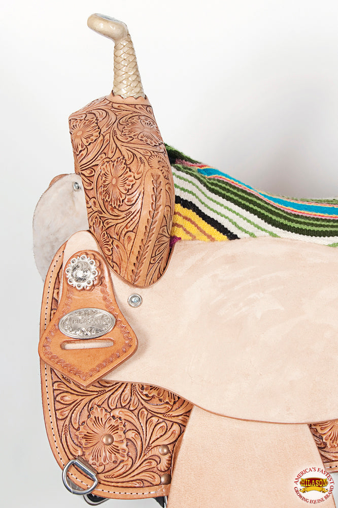 HILASON Flex Tree Western Horse Saddle American Leather Trail Barrel | for Horses