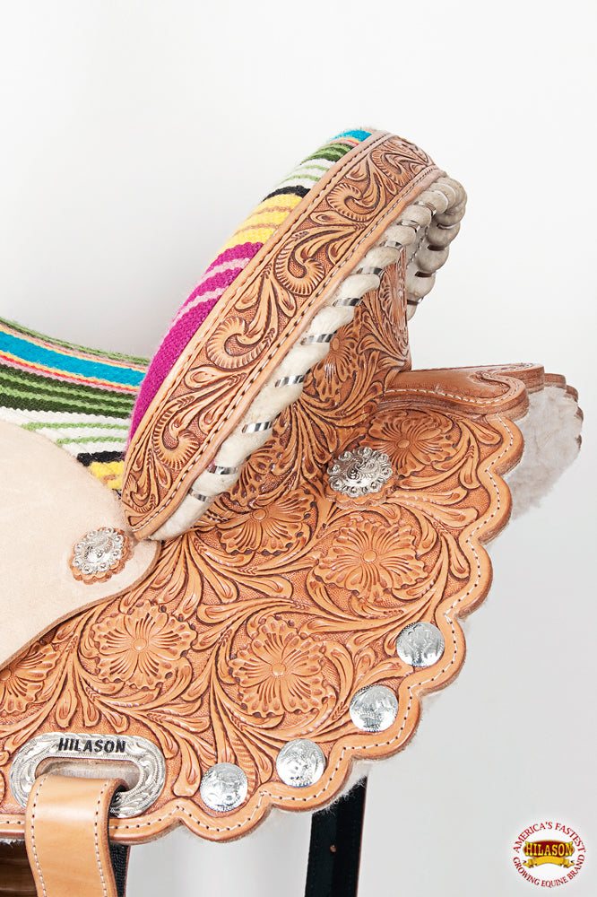 HILASON Flex Tree Western Horse Saddle American Leather Trail Barrel | for Horses