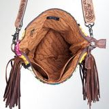 American Darling Large Crossbody Hand Tooled Saddle Blanket Genuine Leather Women Bag Western Handbag Purse| Travel |