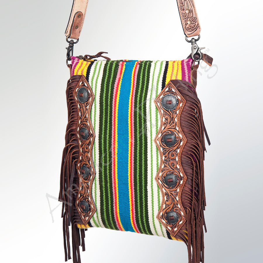 American Darling Large Crossbody Hand Tooled Saddle Blanket Genuine by Hilason – Cowboy and equestrian accessories