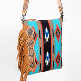 ADBG674 American Darling Hand Tooled Saddle Blanket Genuine Leather Women Bag Western Handbag Purse