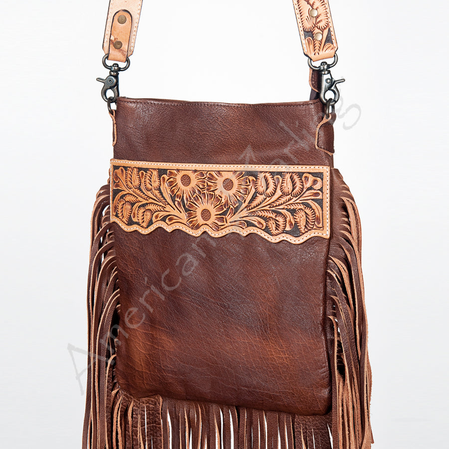 American Darling CrossBody Hand Tooled Genuine Leather W. Women Bag by Hilason – Cowboy and equestrian accessories