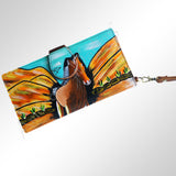 American Darling Wristlet Genuine Leather Women Bag Western Handbag Purse