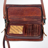 American Darling ORGANISER Upcycled Wool Genuine Leather women bag western handbag purse