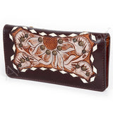 American Darling Clutch Hand Tooled Genuine Leather Women Bag Western Handbag Purse