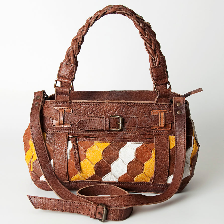 American Darling Tote Bag Genuine Leather Western Shoulder Purse with Braided Handle and YKK Zipper