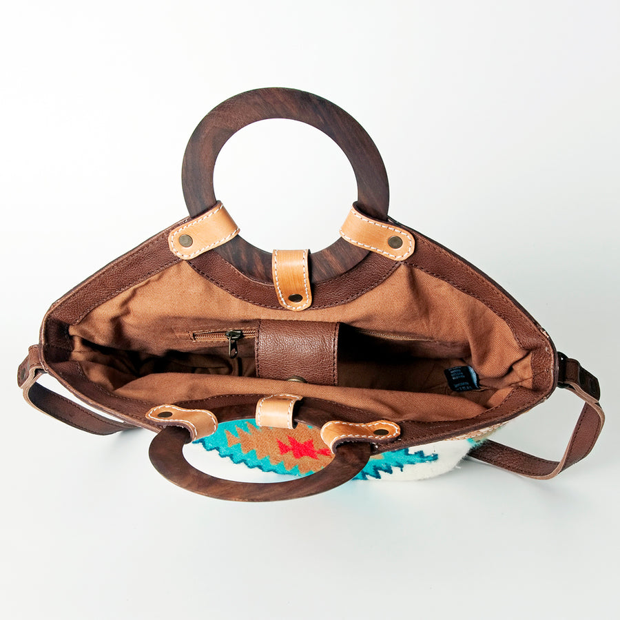American Darling Tote Bag Genuine Leather Western Shoulder Purse with Buck stitched Detail and YKK Zipper