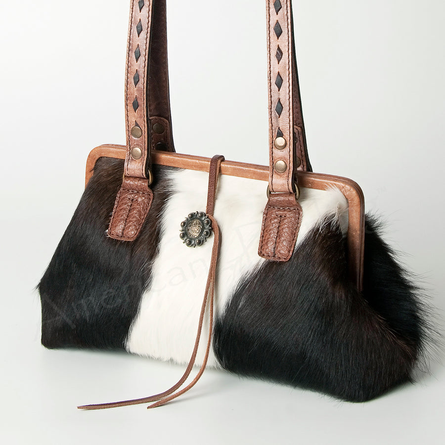 American Darling Handcrafted Hair-On Cowhide Western Leather Clutch Bag - Uhorse