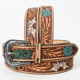 American Darling ADBLF114-L Beautifully Hand Tooled Genuine American Leather Belt Men and  Women