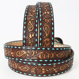 American Darling ADBLF115-L Beautifully Hand Tooled Genuine American Leather Belt Men and  Women