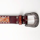 American Darling ADBLF120-L Beautifully Hand Tooled Genuine American Leather Belt Men and  Women