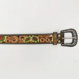 American Darling ADBLF122-L Beautifully Hand Tooled Genuine American Leather Belt Men and  Women